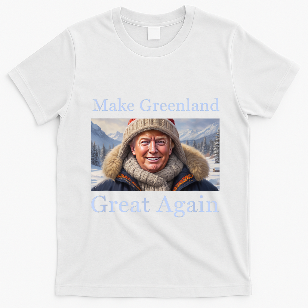 Donald Trump Greenland Funny Conservative Maga T-Shirt - White