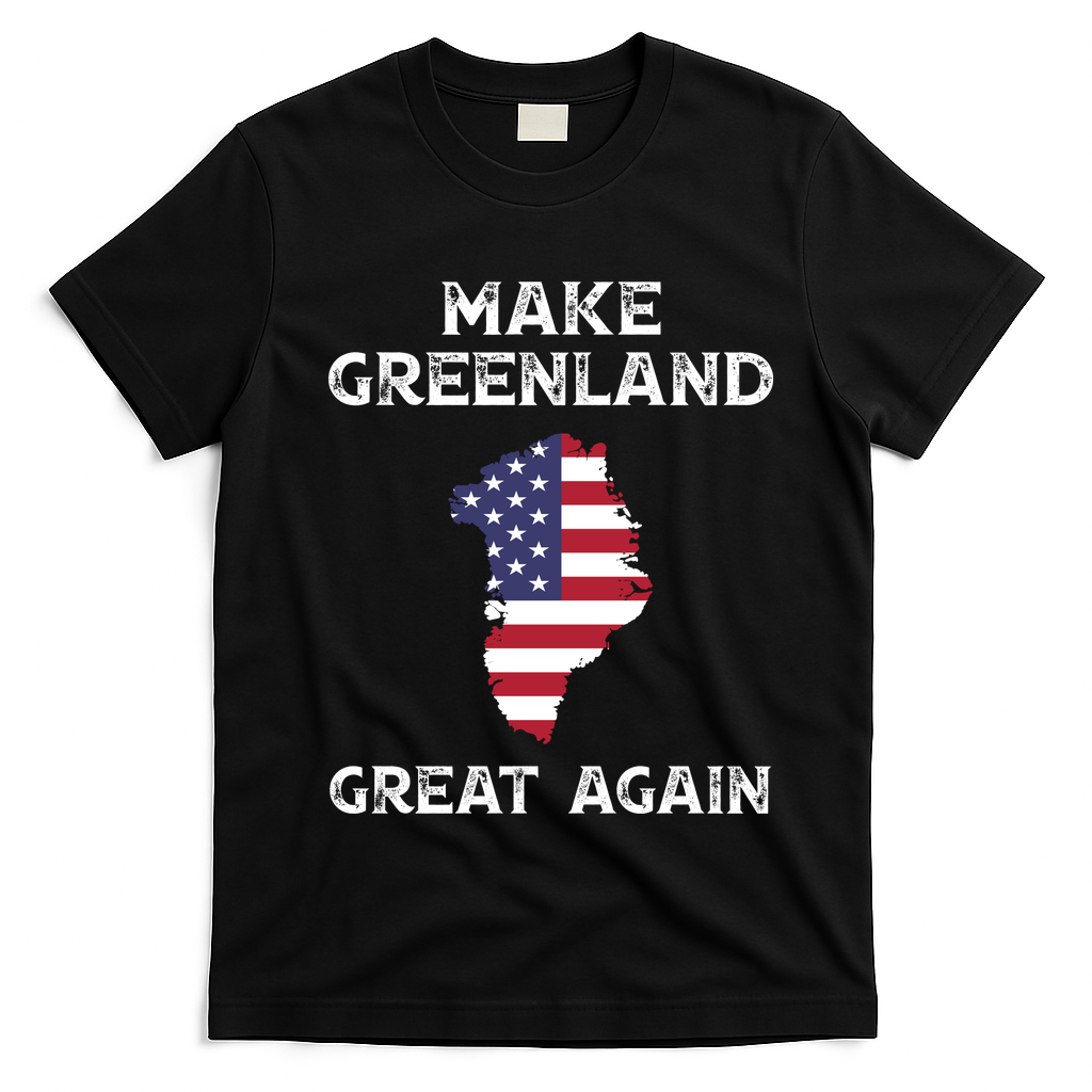 Donald Trump Greenland Make Greenland Great Again T-Shirt - Black