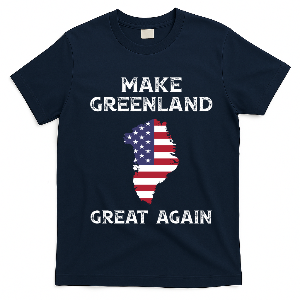 Donald Trump Greenland Make Greenland Great Again T-Shirt - Navy Blue