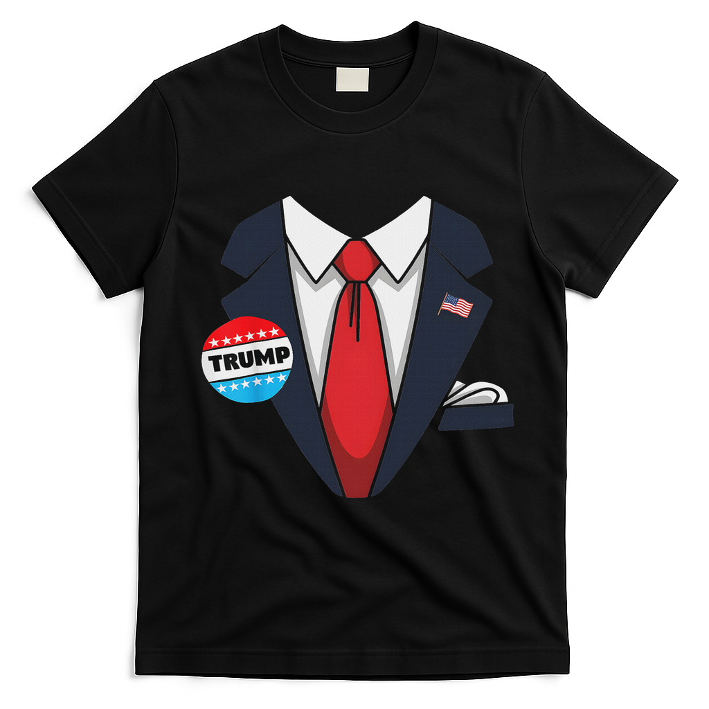 Donald Trump Halloween Costume Suit For T-Shirt - Black