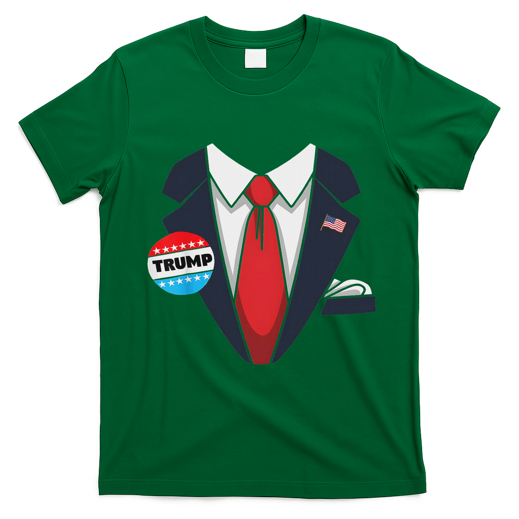 Donald Trump Halloween Costume Suit For T-Shirt - Irish Green