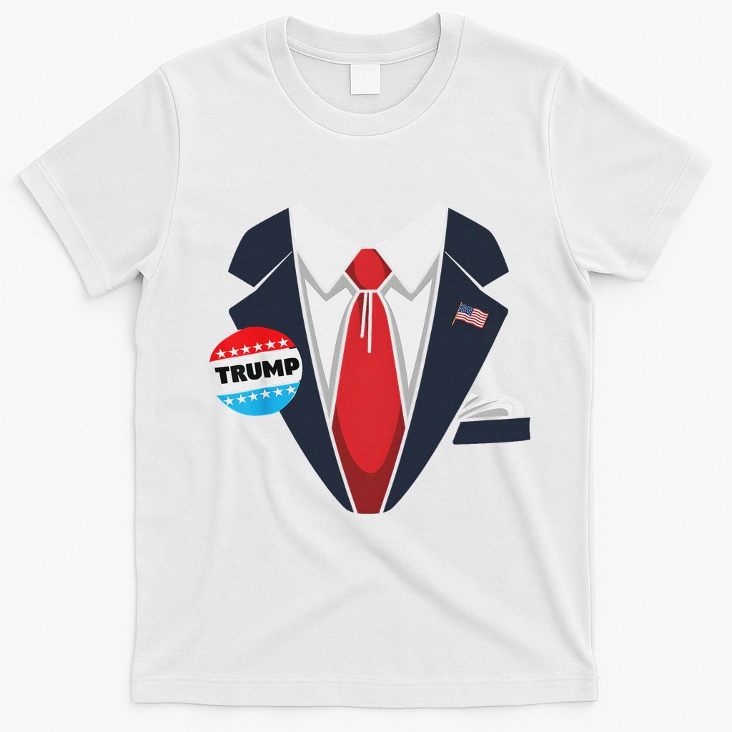 Donald Trump Halloween Costume Suit For T-Shirt - White