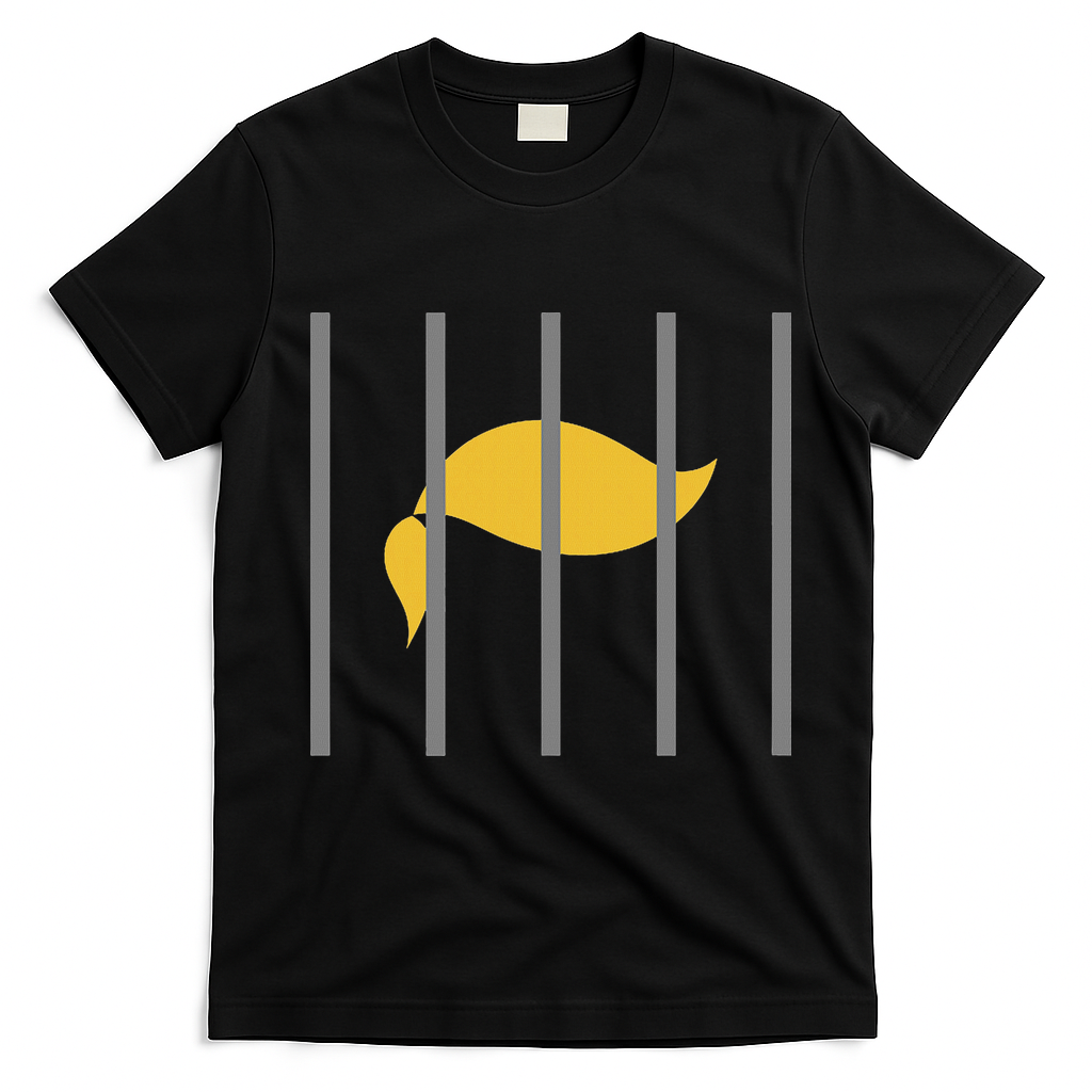 Donald Trump Impeach Anti Trump Behind Bars T-Shirt - Black