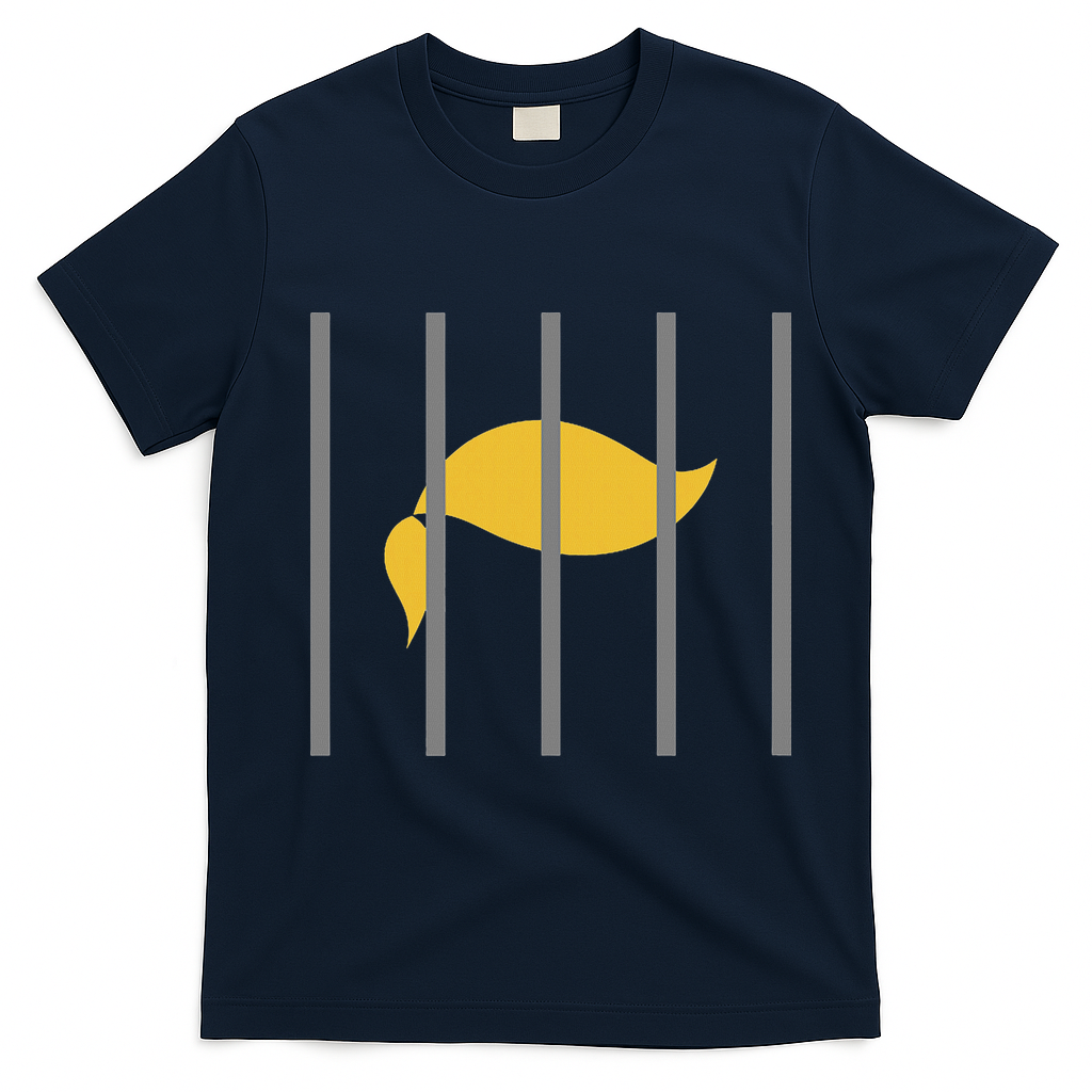 Donald Trump Impeach Anti Trump Behind Bars T-Shirt - Navy Blue
