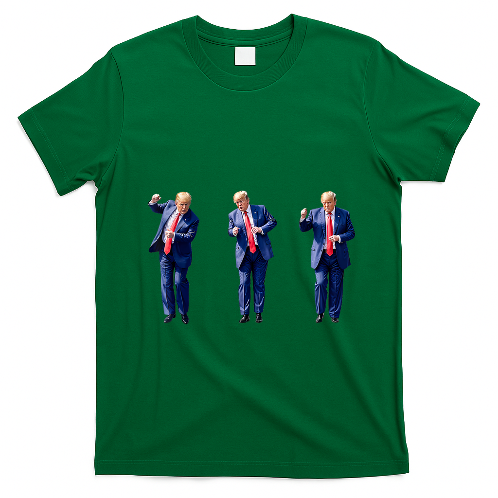 Donald Trump Is Your President Qr Trump Dance (2side) T-Shirt - Irish Green