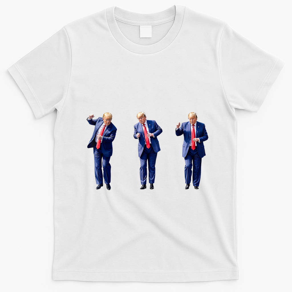 Donald Trump Is Your President Qr Trump Dance (2side) T-Shirt - White