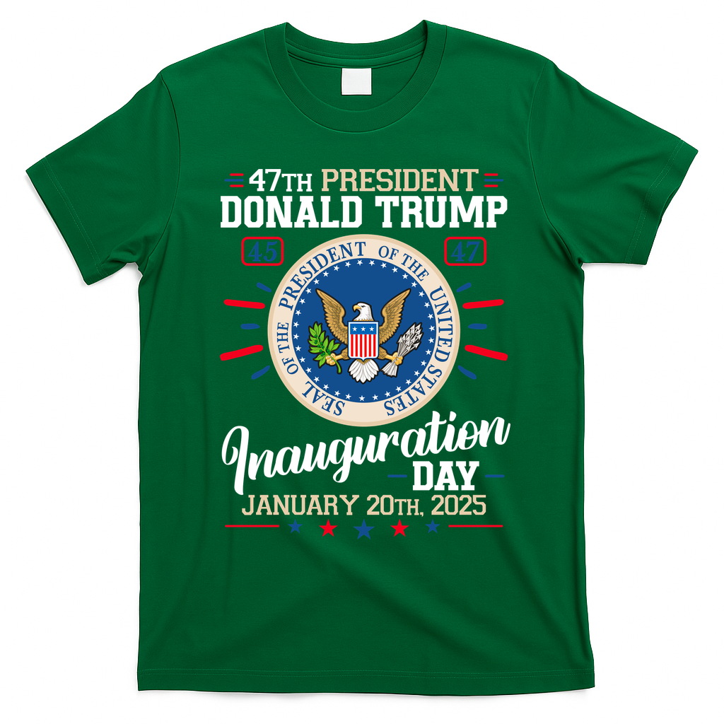 Donald Trump Inauguration Day 2025 T-Shirt - Irish Green