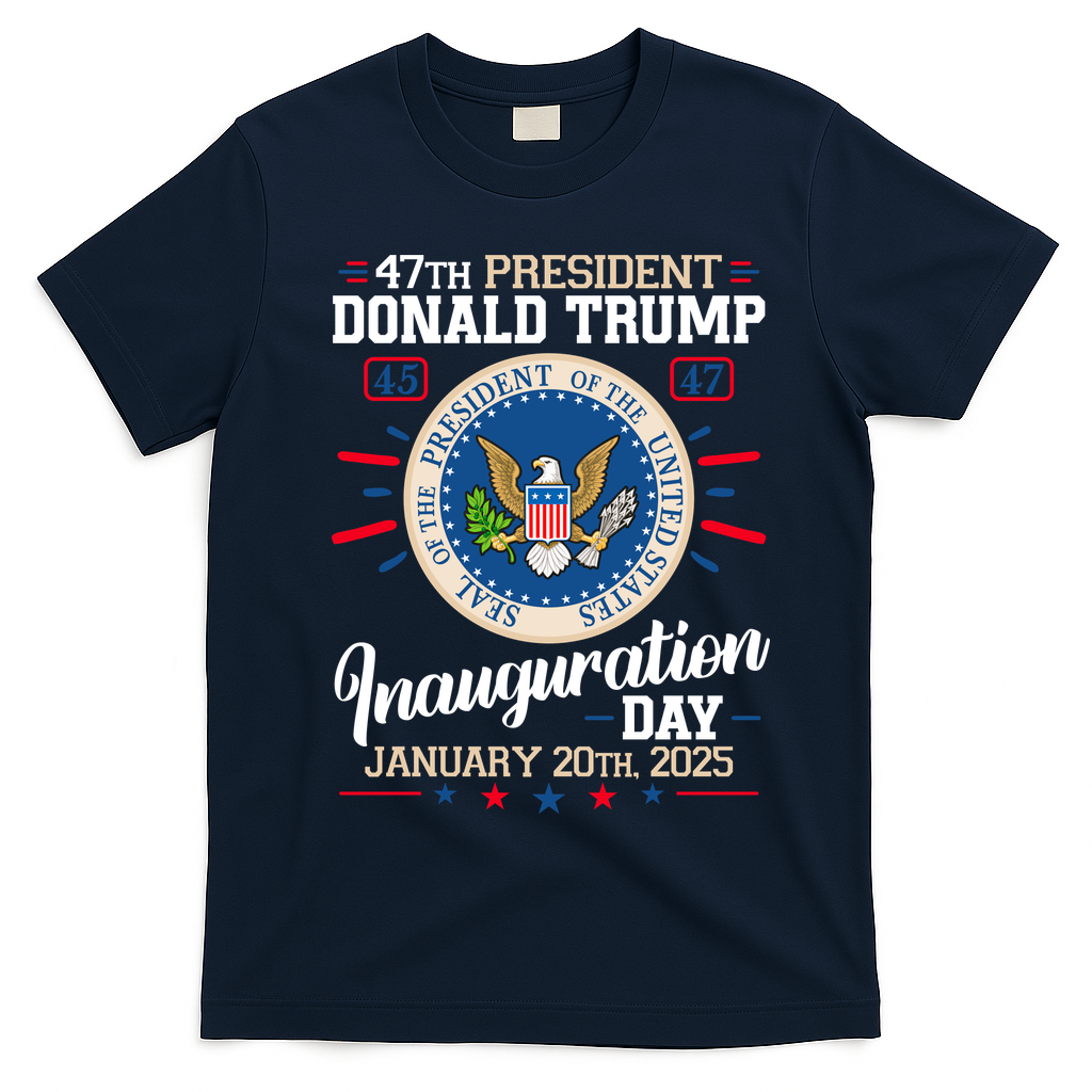 Donald Trump Inauguration Day 2025 T-Shirt - Navy Blue