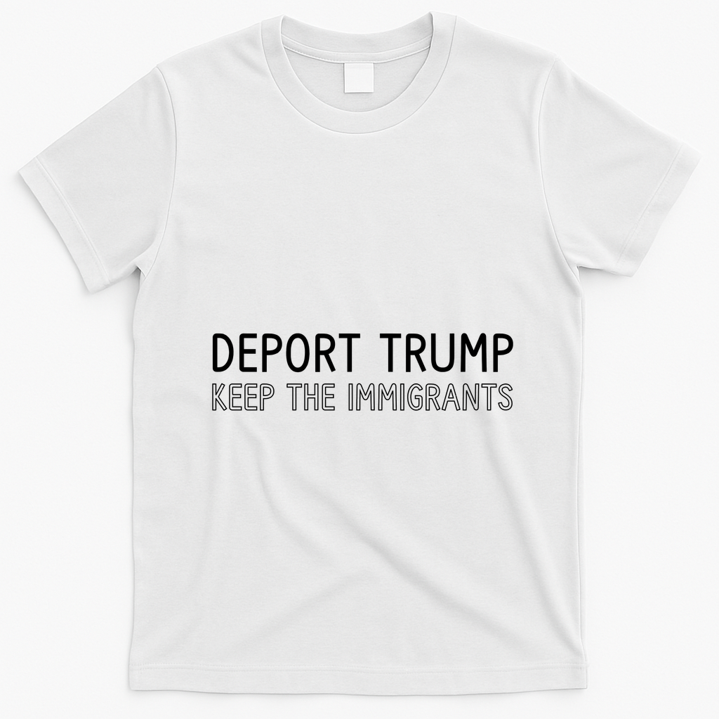 Deport Trump Keep The Immigrants T-Shirt - White