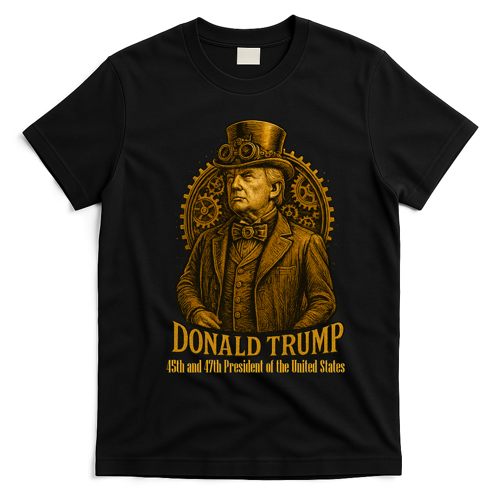 Donald Trump Steam Punk Vintage T-Shirt - Black
