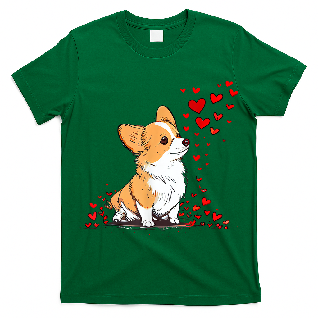 Dog Valentine Cute Corgi ValentineS Day T-Shirt