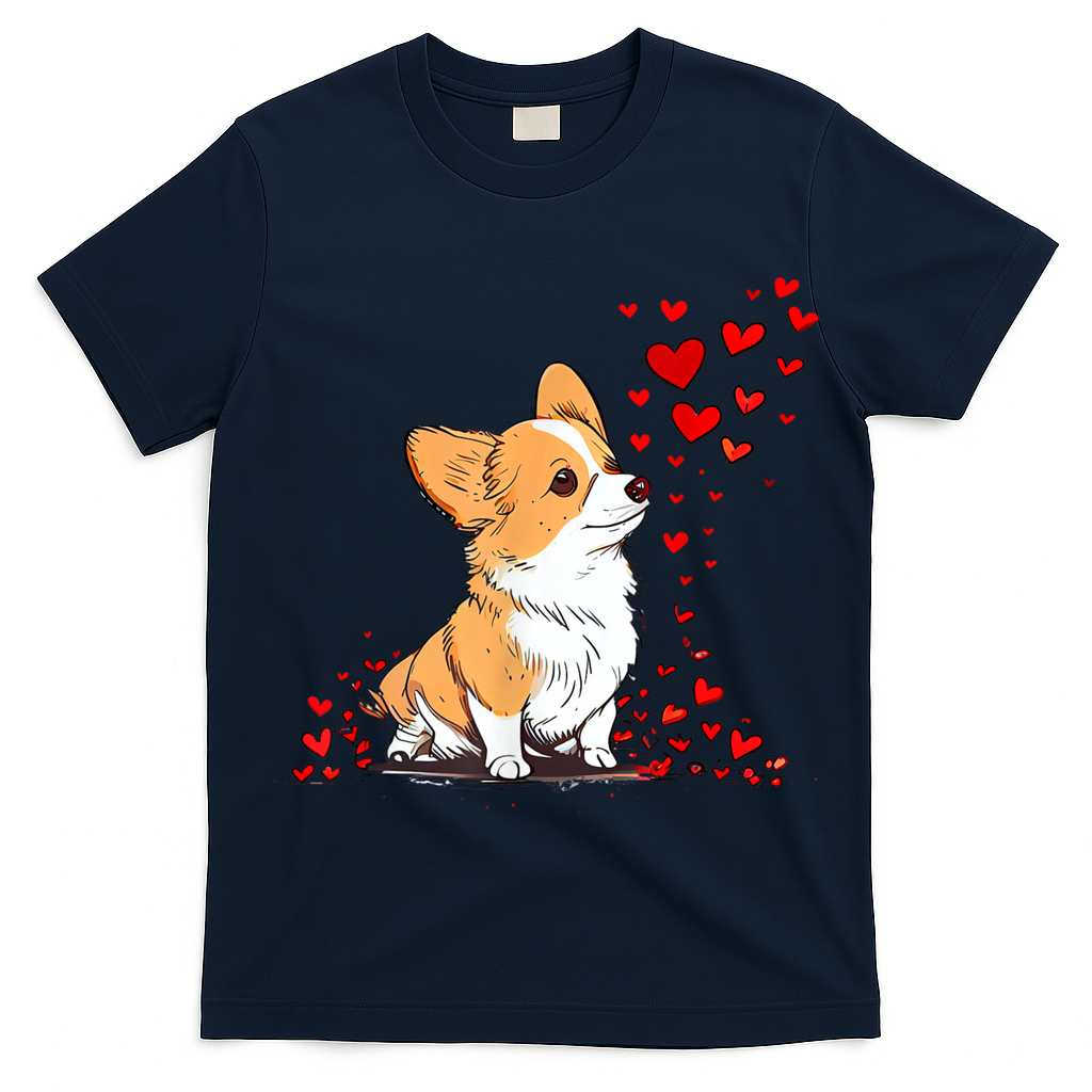 Dog Valentine Cute Corgi ValentineS Day T-Shirt