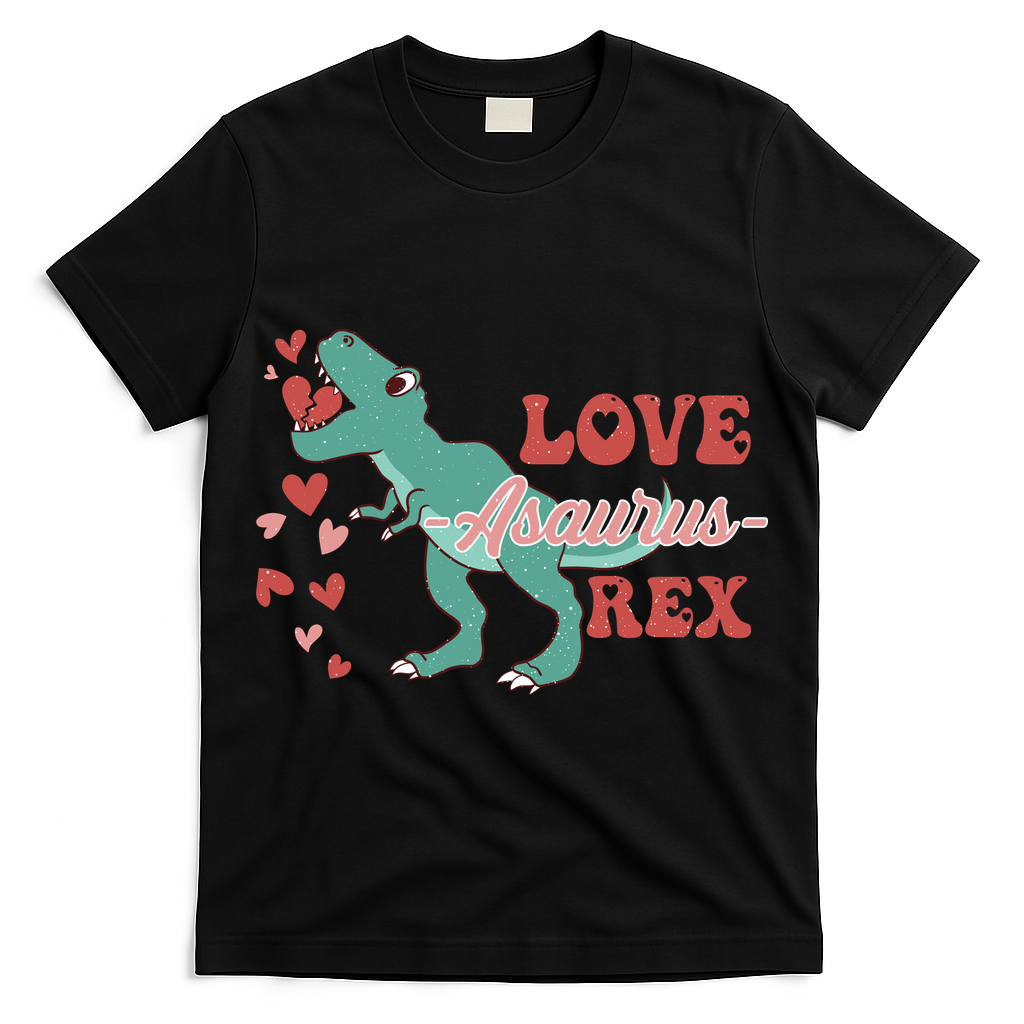 Dinosaur Valentine Love Asaurus Rex Gift For boy Valentine Day T-Shirt