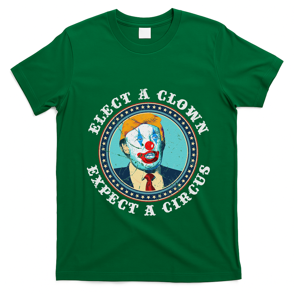 Elect A Clown Expect A Circus Anti Trump T-Shirt - Irish Green