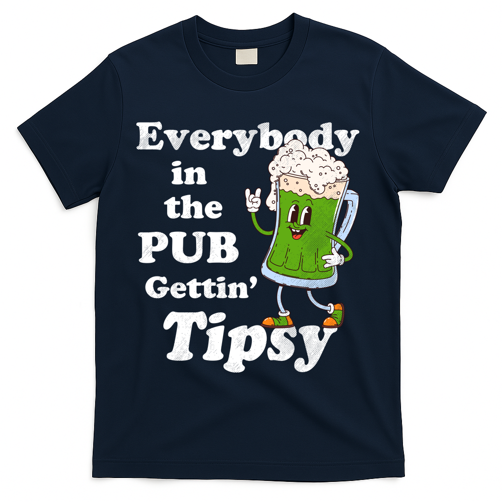 Everybody In The Pub Gettin Tipsy T-Shirt - Navy
