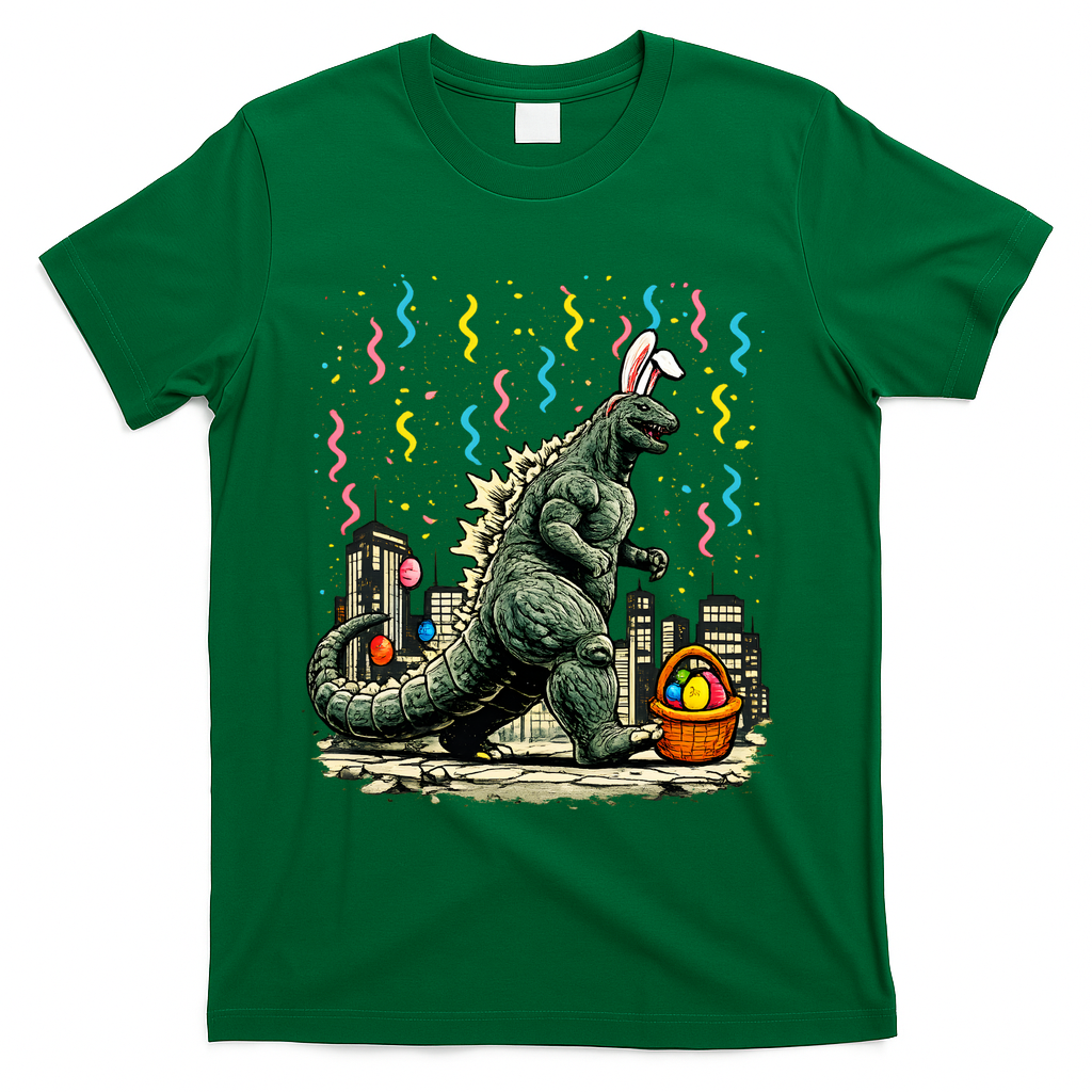 Easter Japanese Monster Bunny Ears Kaiju T-Shirt - Green