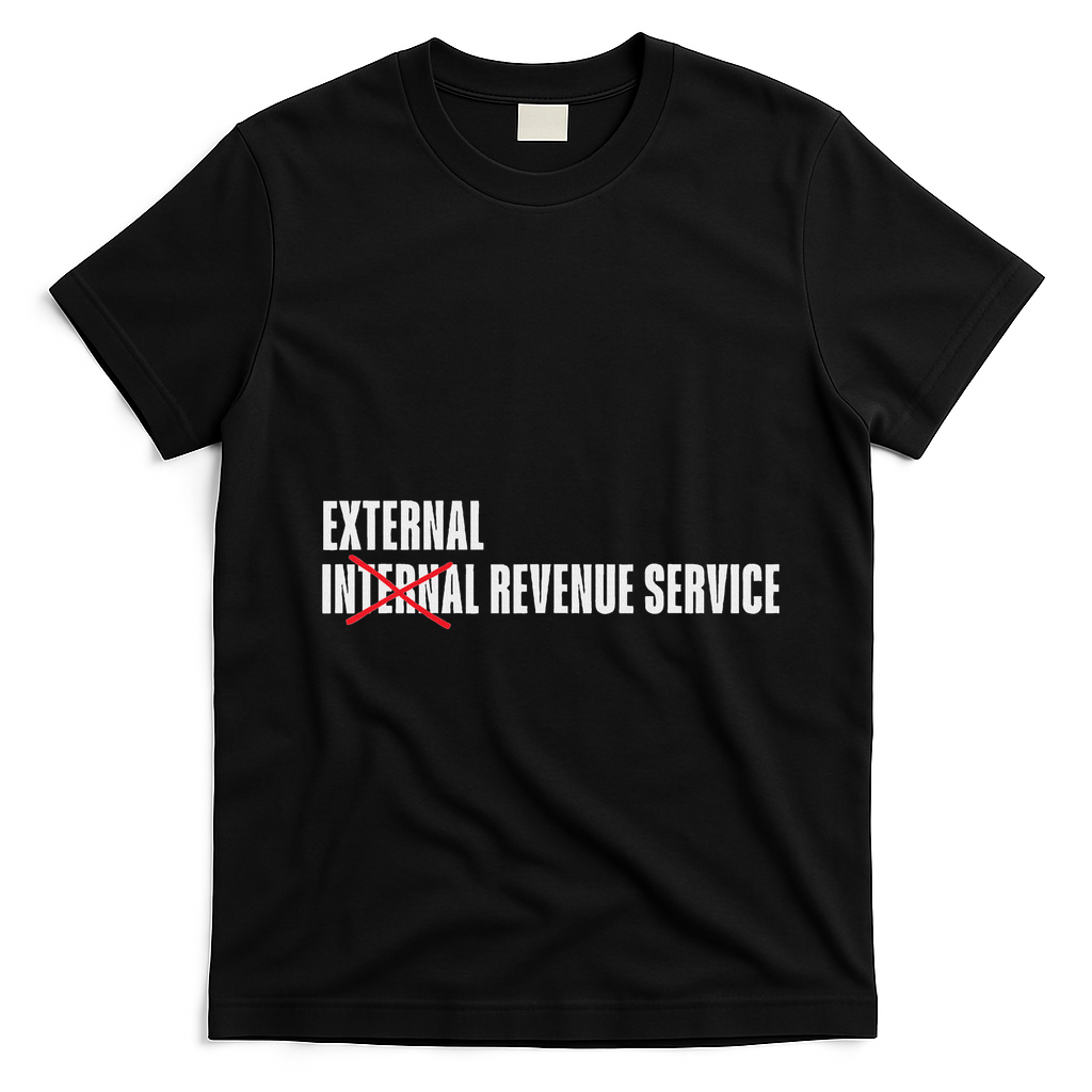 External Revenue Service Trump Maga Taxes T-Shirt - Black