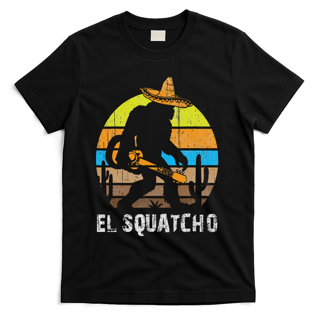 El Squatcho Bigfoot Sasquatch T-Shirt - Black