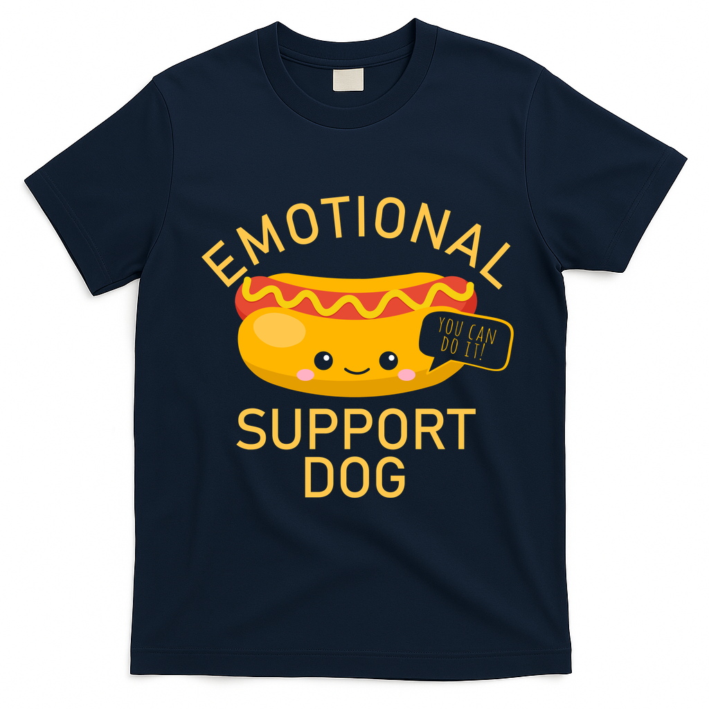 Emotional Support Dog T-Shirt - Navy Blue