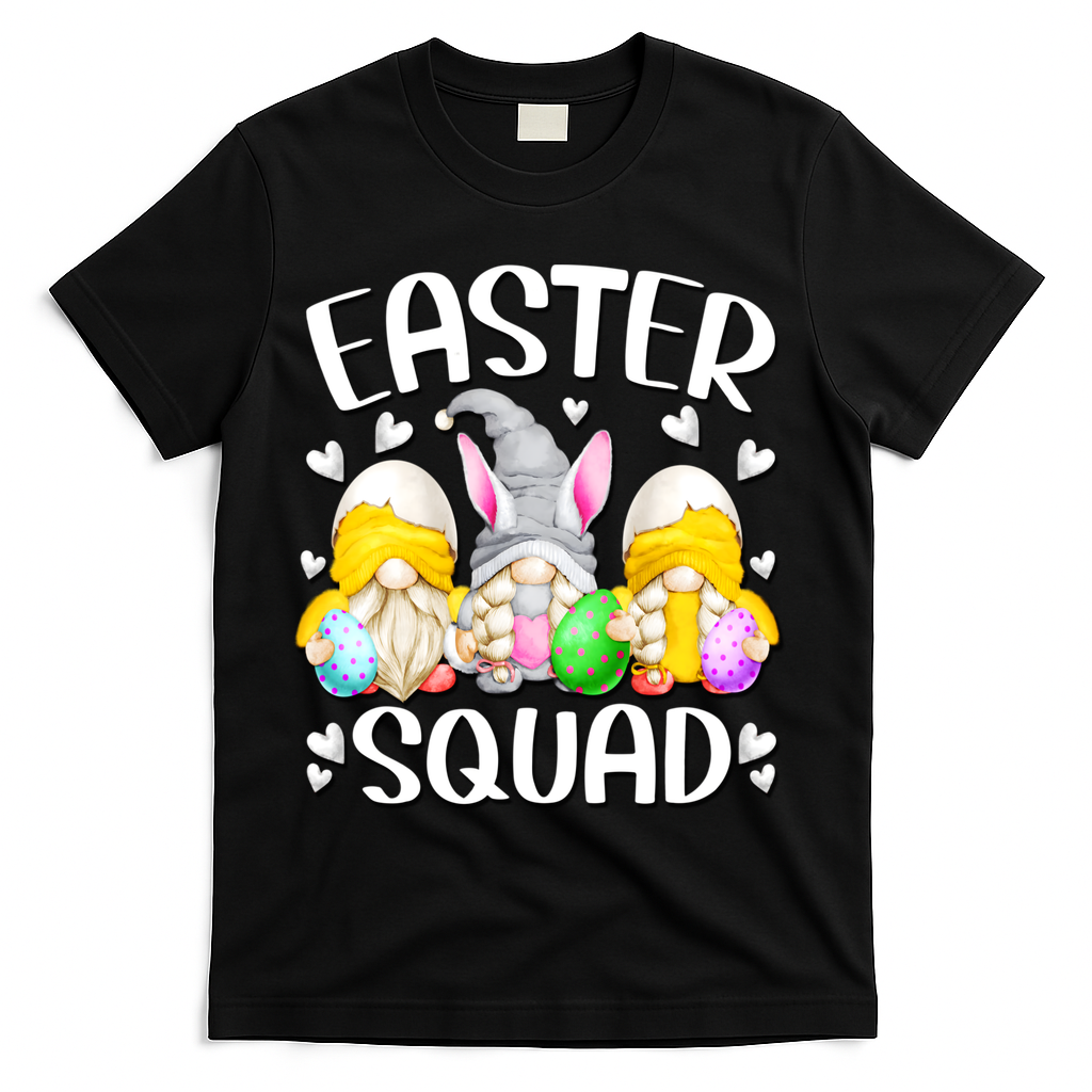 Easter Squad Gnomies T-Shirt - Black