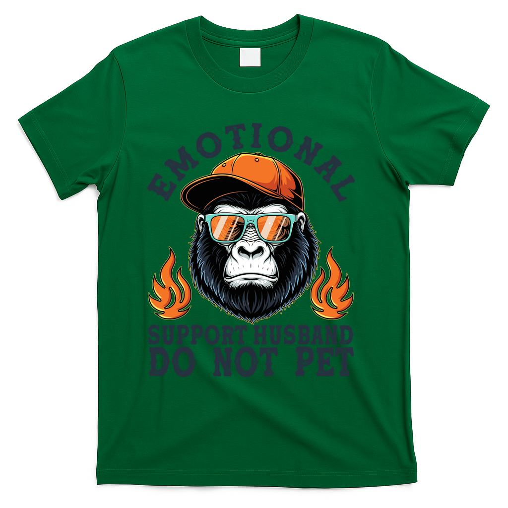 Emotional Support Husband Do Not Pet T-Shirt - Green