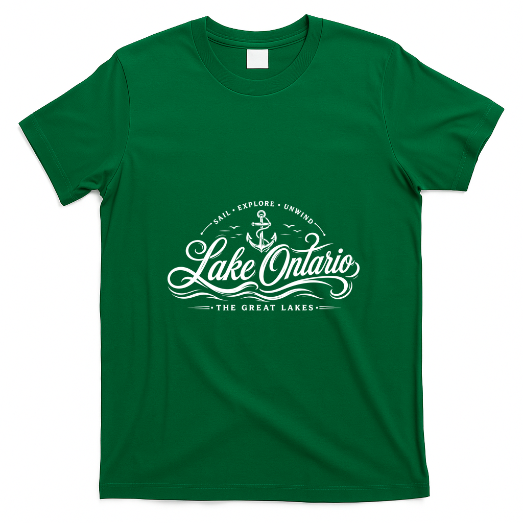 Explore The Great Lakes Lake Ontorio T-Shirt - Irish Green