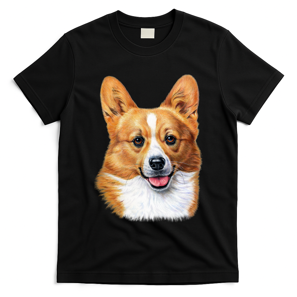 Welsh Corgi Dog Portrait T-Shirt