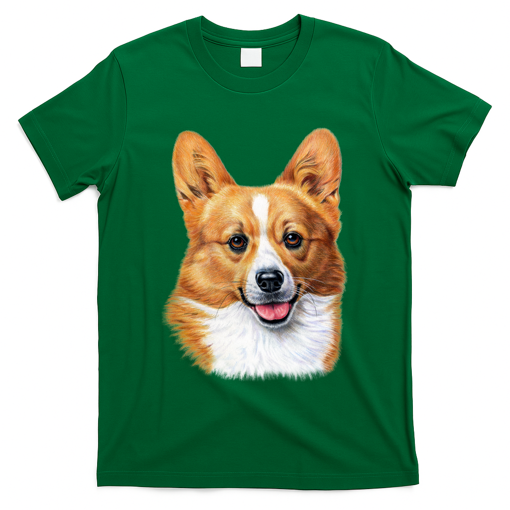 Welsh Corgi Dog Portrait T-Shirt
