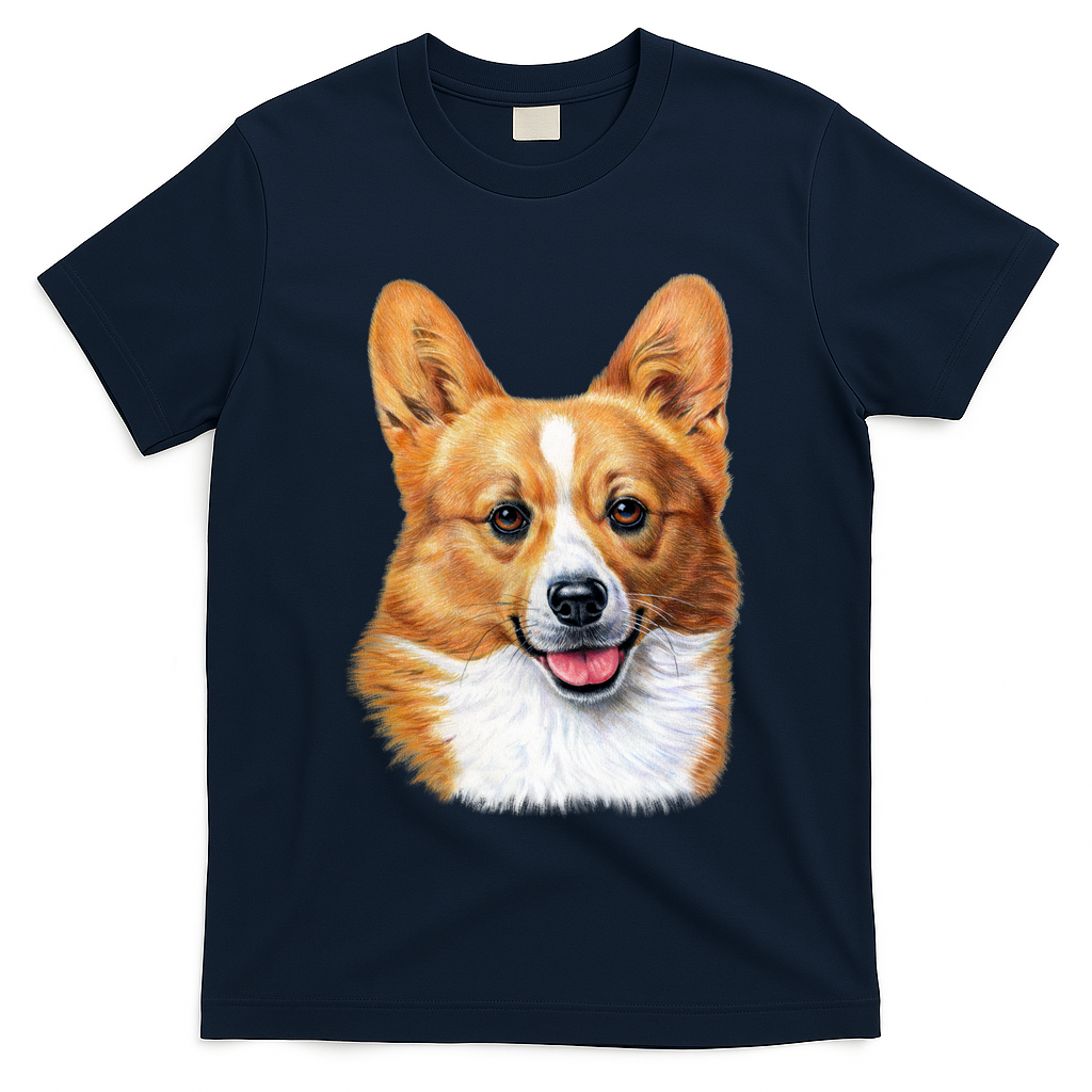 Welsh Corgi Dog Portrait T-Shirt
