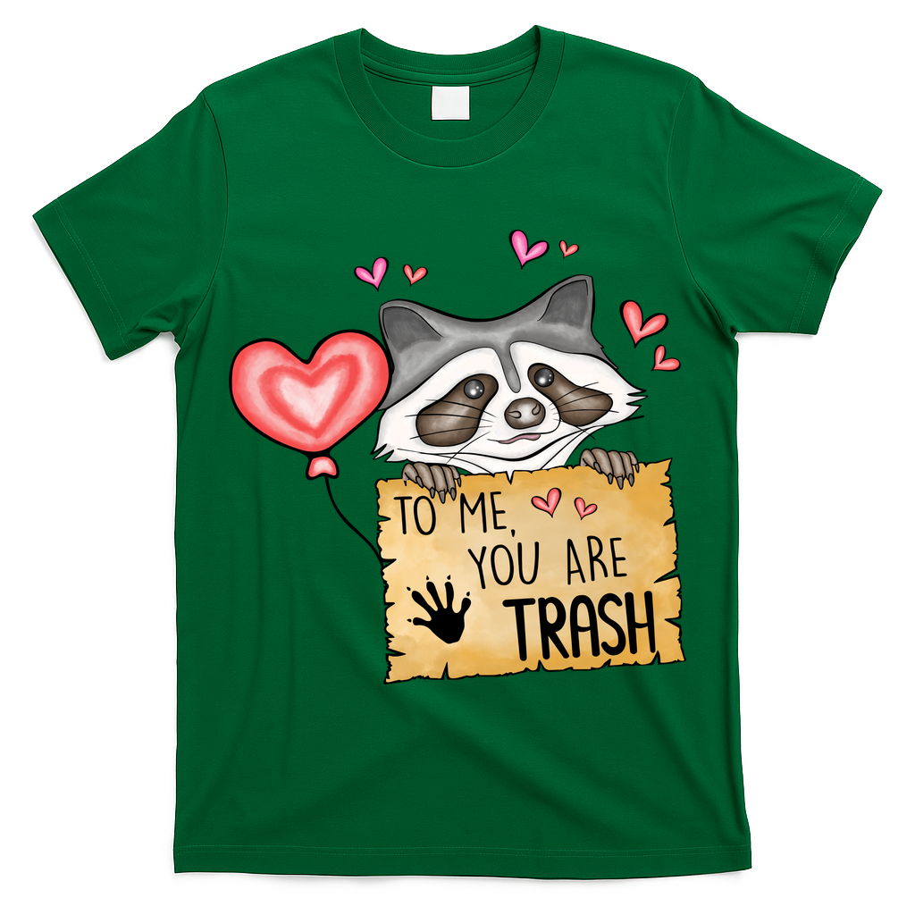 Funny Animals To Me You Are Trash Raccoon Valentines Gift For Valentine Day T-Shirt