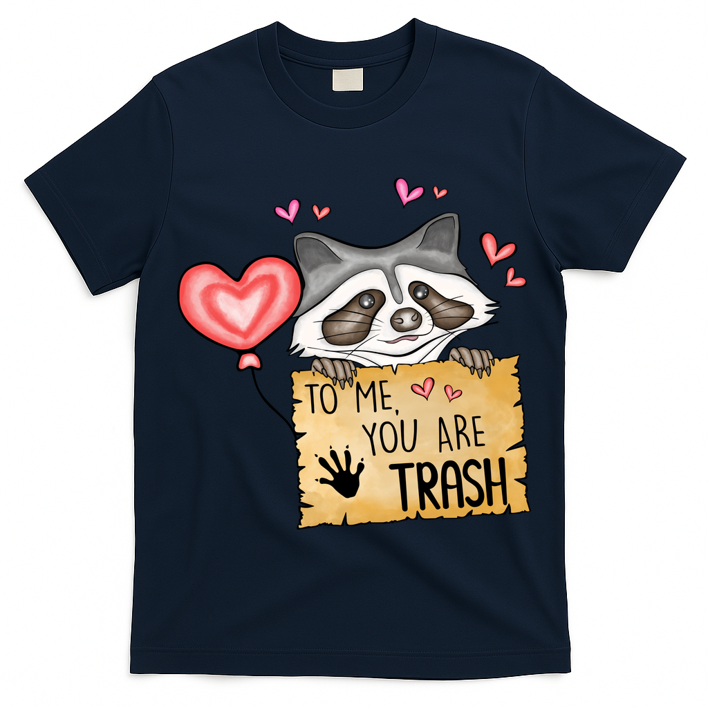 Funny Animals To Me You Are Trash Raccoon Valentines Gift For Valentine Day T-Shirt