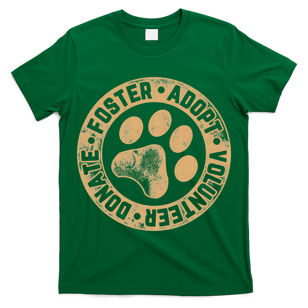 Foster. Adopt. Volunteer. Donate. Animal Rescue Dog T-Shirt