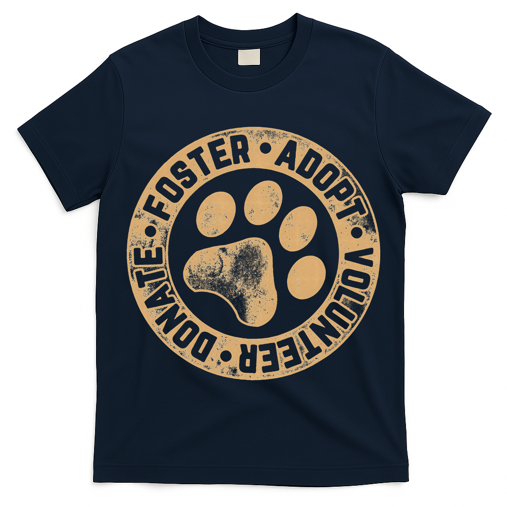 Foster. Adopt. Volunteer. Donate. Animal Rescue Dog T-Shirt