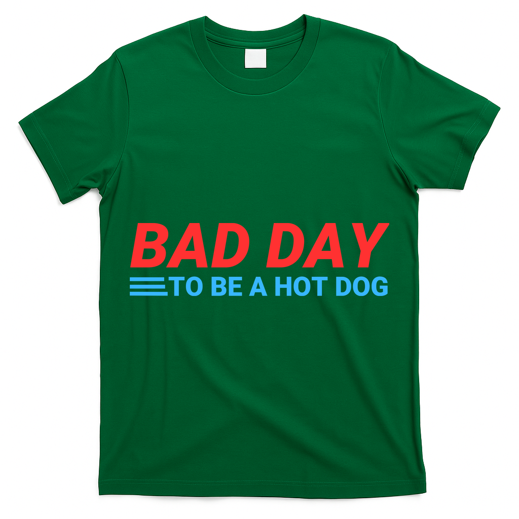 Funny Bad Day To Be A Hot Dog Hot Dog Foodie Funny Hot Dog Dad Life T-Shirt