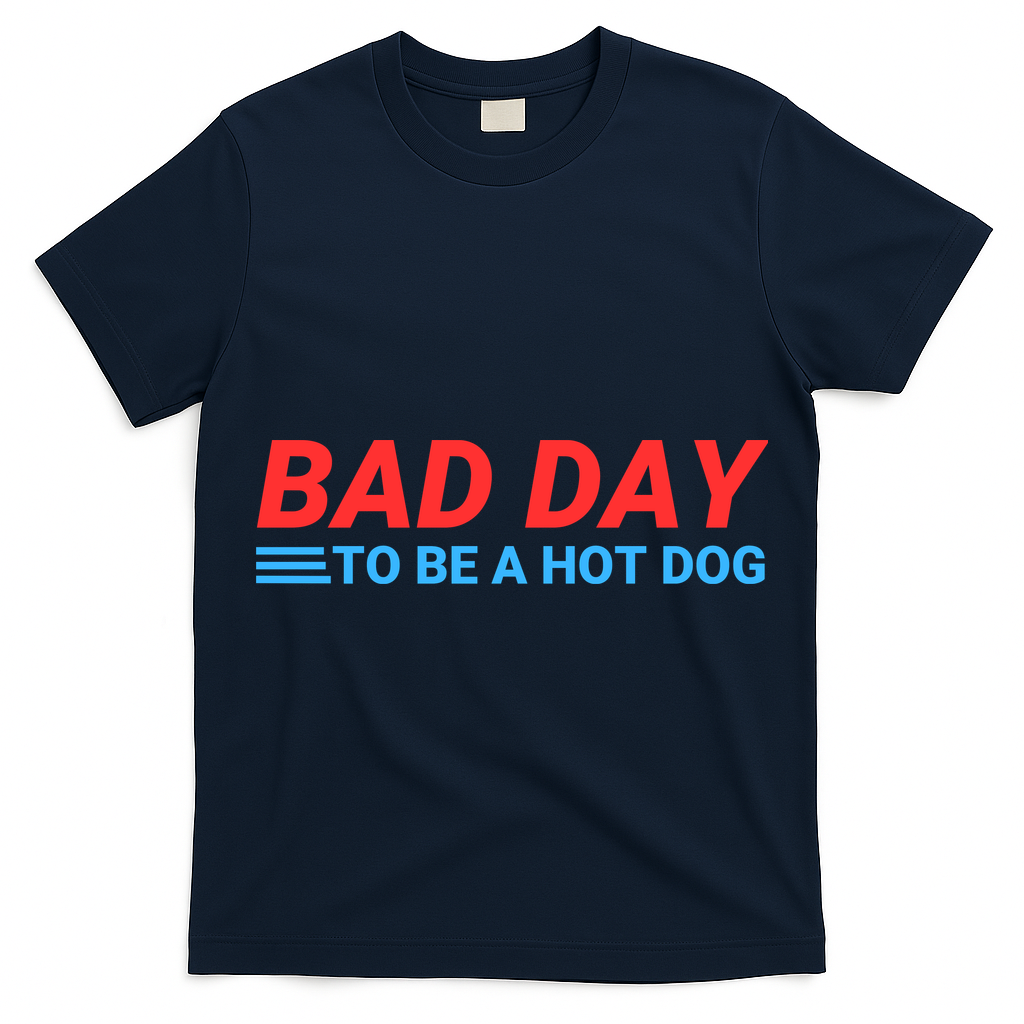 Funny Bad Day To Be A Hot Dog Hot Dog Foodie Funny Hot Dog Dad Life T-Shirt