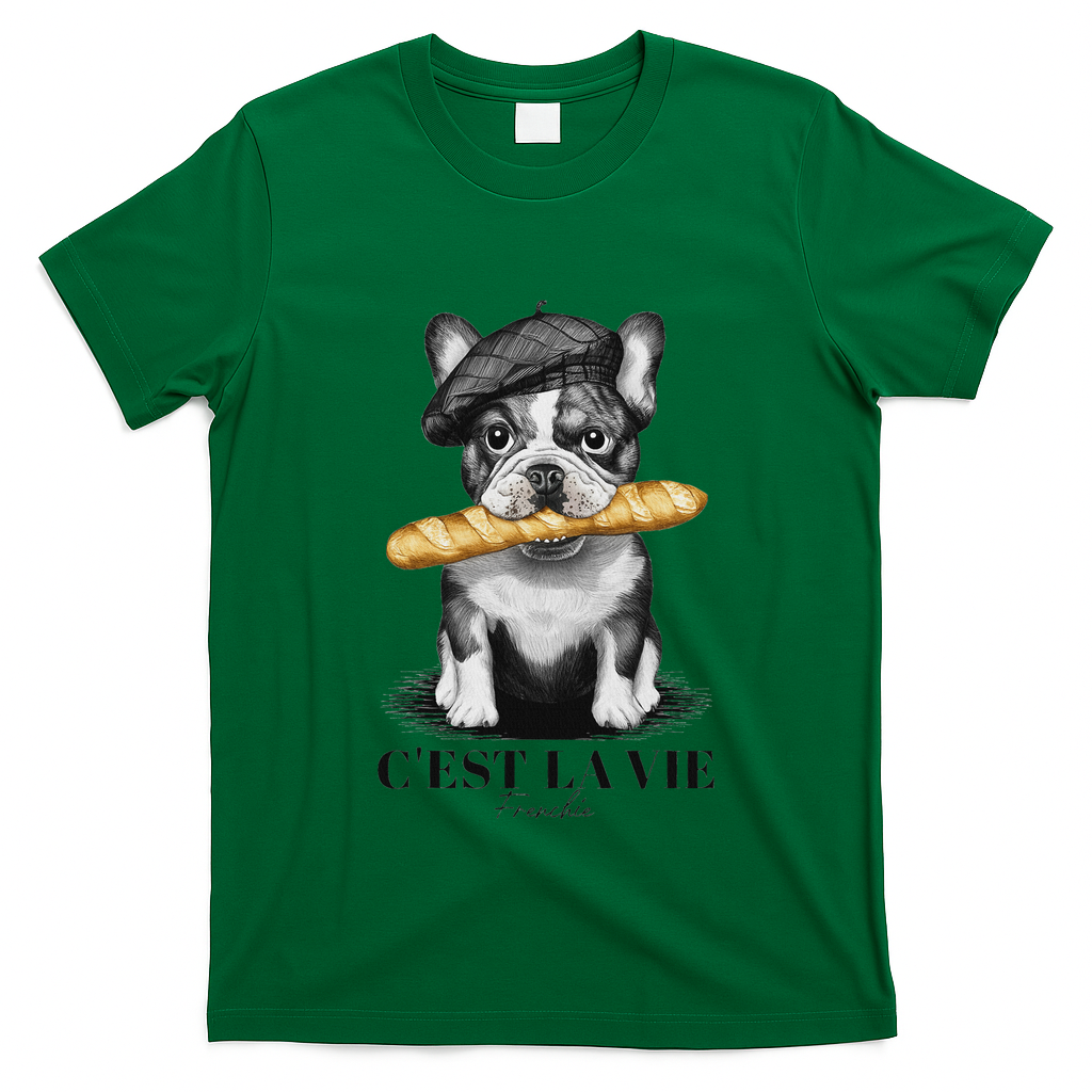 French Bulldog Frenchie Dog Lover Dad Dog Mom CEst La Vie T-Shirt