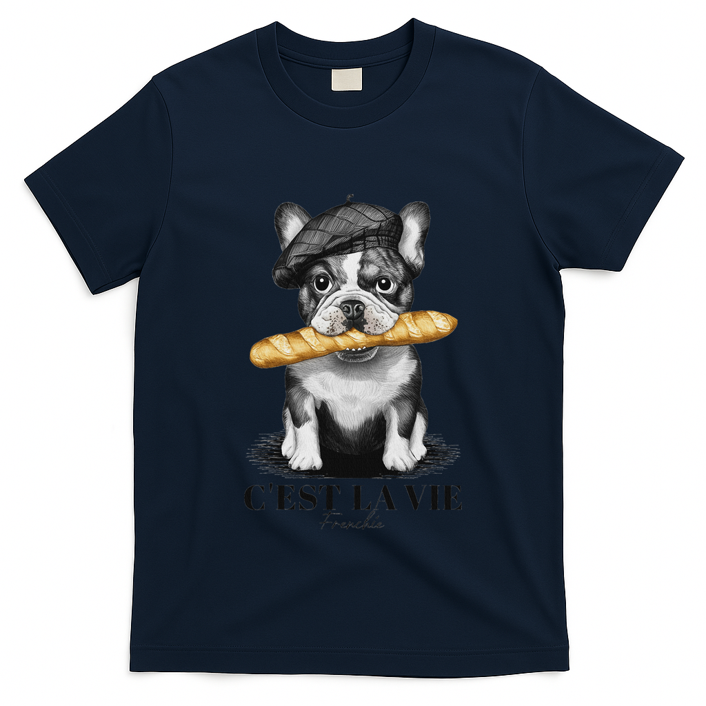 French Bulldog Frenchie Dog Lover Dad Dog Mom CEst La Vie T-Shirt
