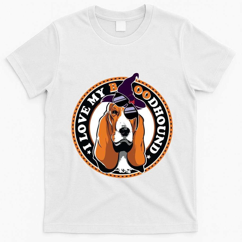 Funny Boo Puns Bloodhound Dog Lover T-Shirt - White