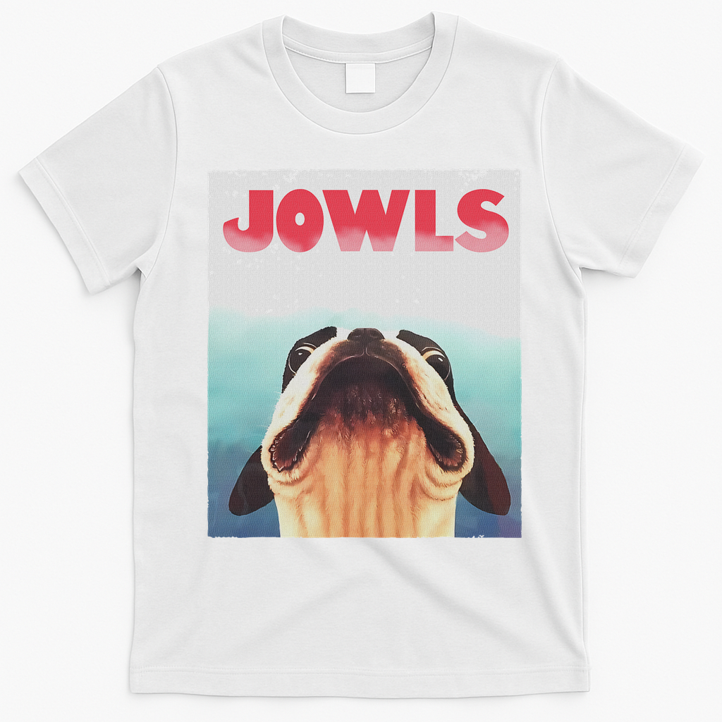 Funny Boston Terriers Jowls Dog Mom, Dog Dad T-Shirt - White