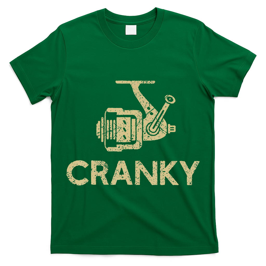 Funny Cranky Fishing Reel Pun Humor Fishermen T-Shirt