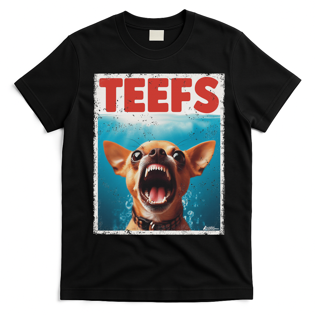 Funny Chihuahua Fs Top, Th Chi Jowls Paws Dog Mom Dad T-Shirt - Black