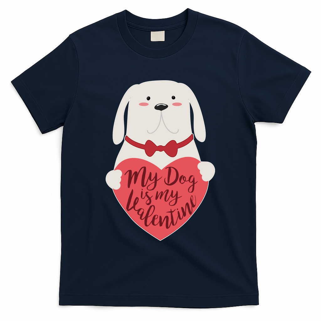 Funny Cute My Dog Is My Valentine T-Shirt