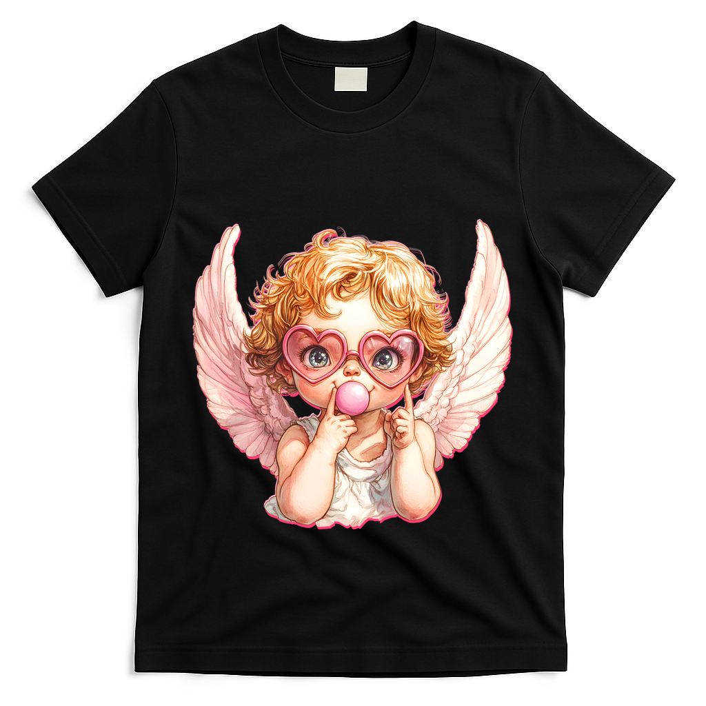 Funny Cute Valentines Day Cupid Bubble Gum T-Shirt