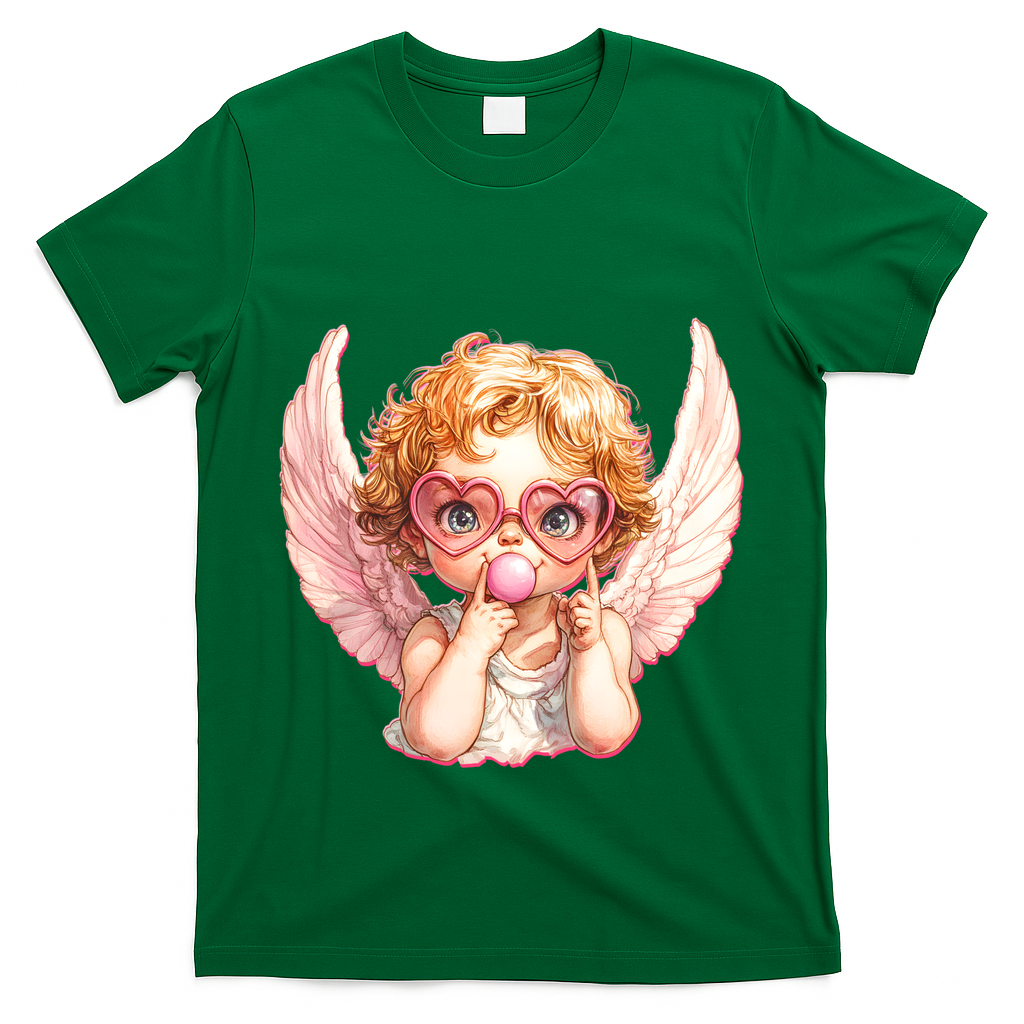 Funny Cute Valentines Day Cupid Bubble Gum T-Shirt