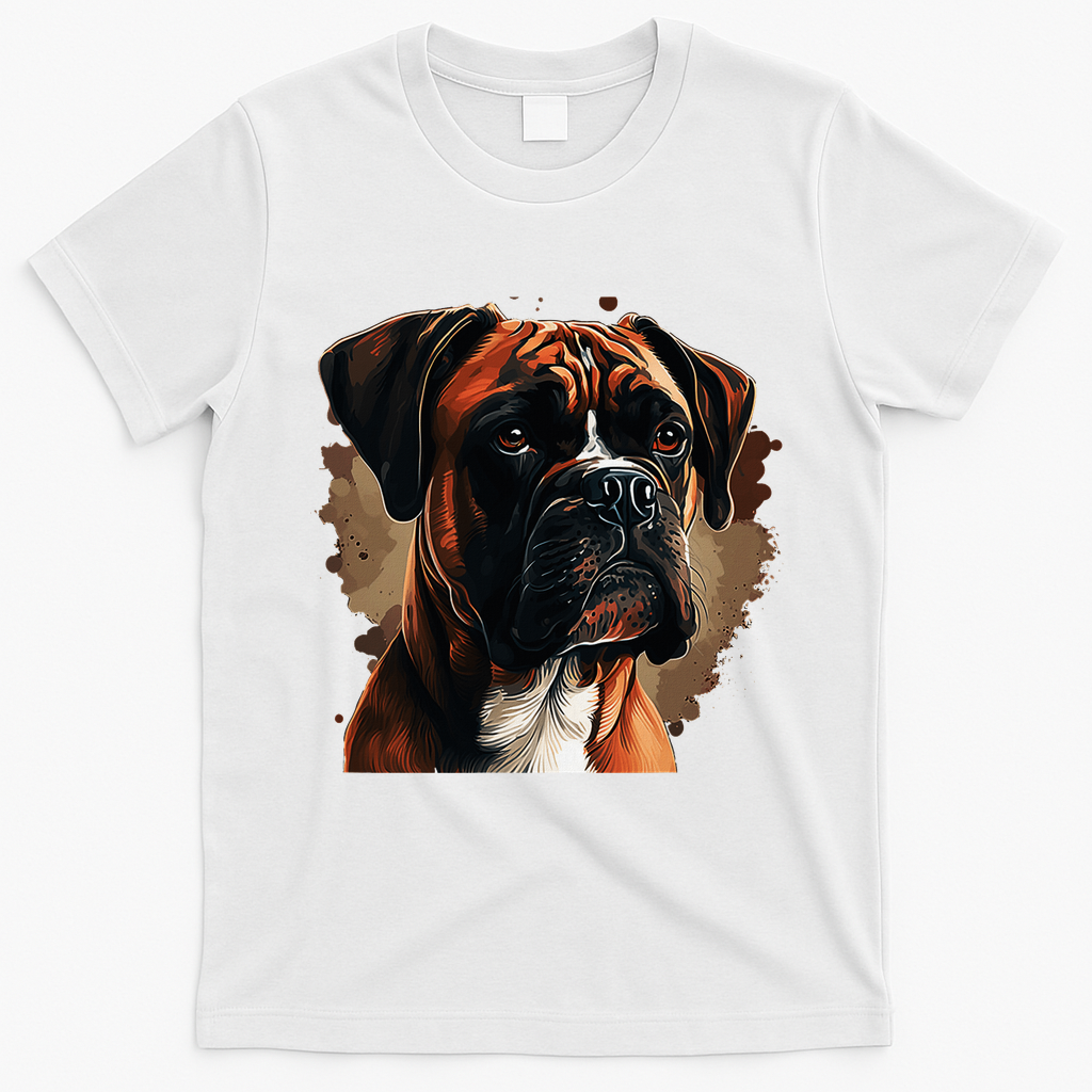 Funny Dog Boxer T-Shirt - White
