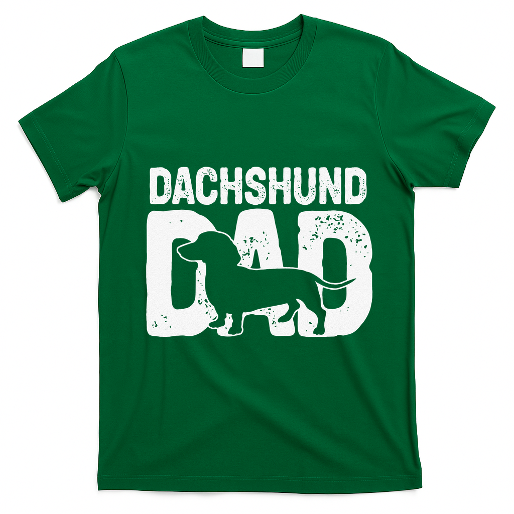 Funny Dachshund Dad Dog Lover Dachshund Father Dog Owner T-Shirt - Irish Green