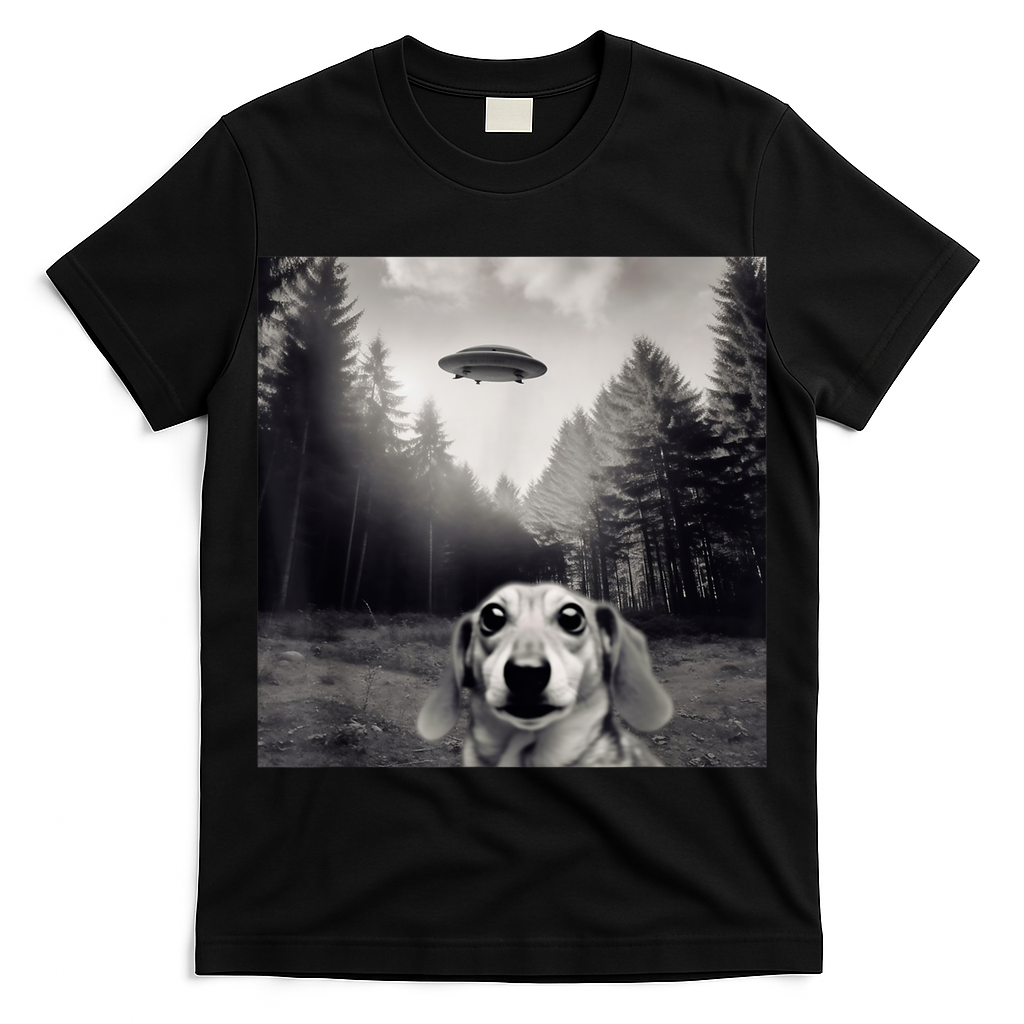 Funny Dachshund Dog Alien Ufo Gift T-Shirt