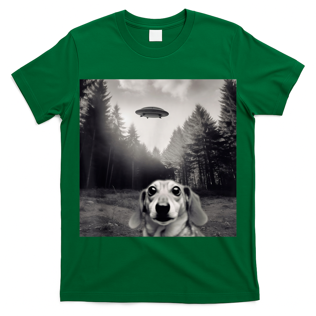 Funny Dachshund Dog Alien Ufo Gift T-Shirt