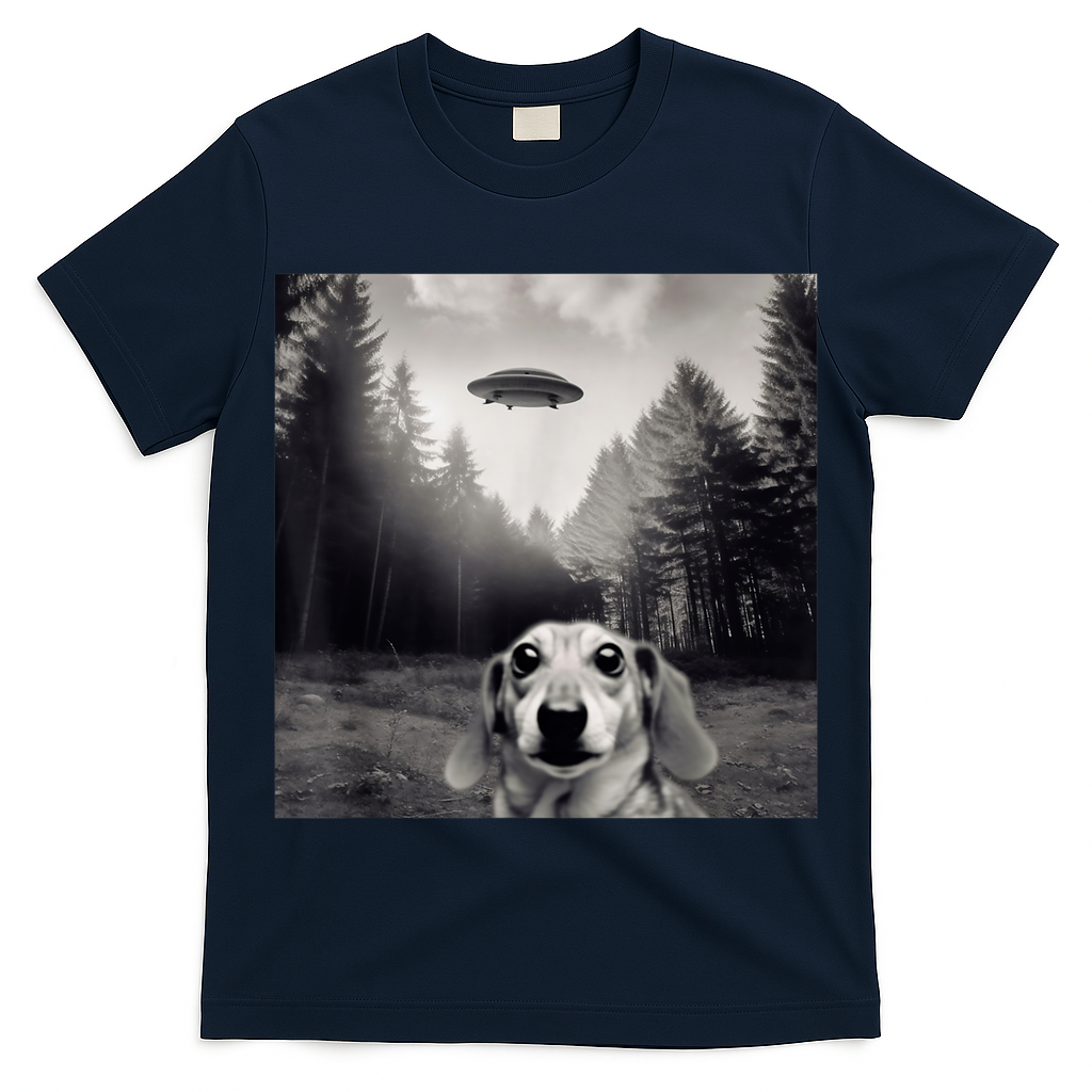 Funny Dachshund Dog Alien Ufo Gift T-Shirt