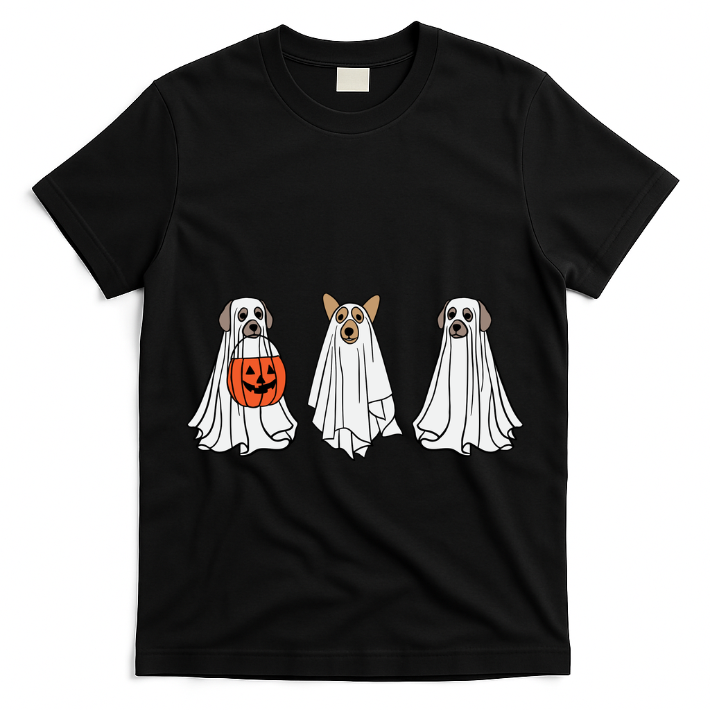 Funny Dog Ghosts Halloween Costume T-Shirt